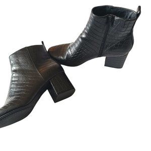 Black Ankle Booties Low Heel Womens Size 11 Black Booties With Low Heel